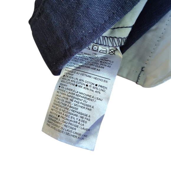 Janie and Jack Dark Blue Toddler Boys Linen/Cotton Blend Pants - Picture 3 of 4